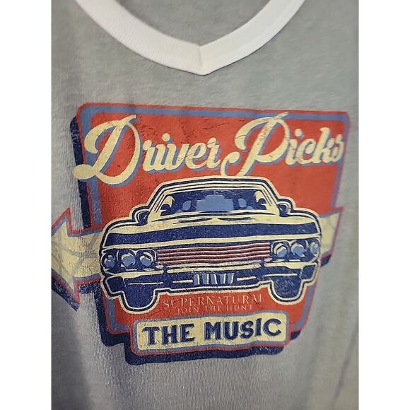 Supernatural Join The Hunt Shirt Womens XL 2018 Raglan Driver Picks The Music - Picture 2 of 5